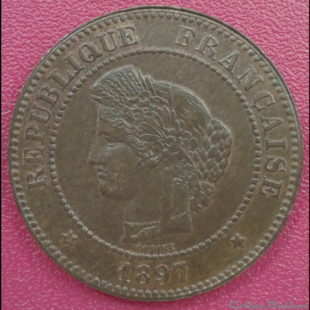 1897 A - 5 centimes - torche monnaies monde france 1897 a 5 centimes torche