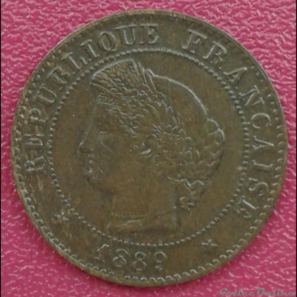 1889 A - 1 centime monnaies france modernes 1889 a 1 centime
