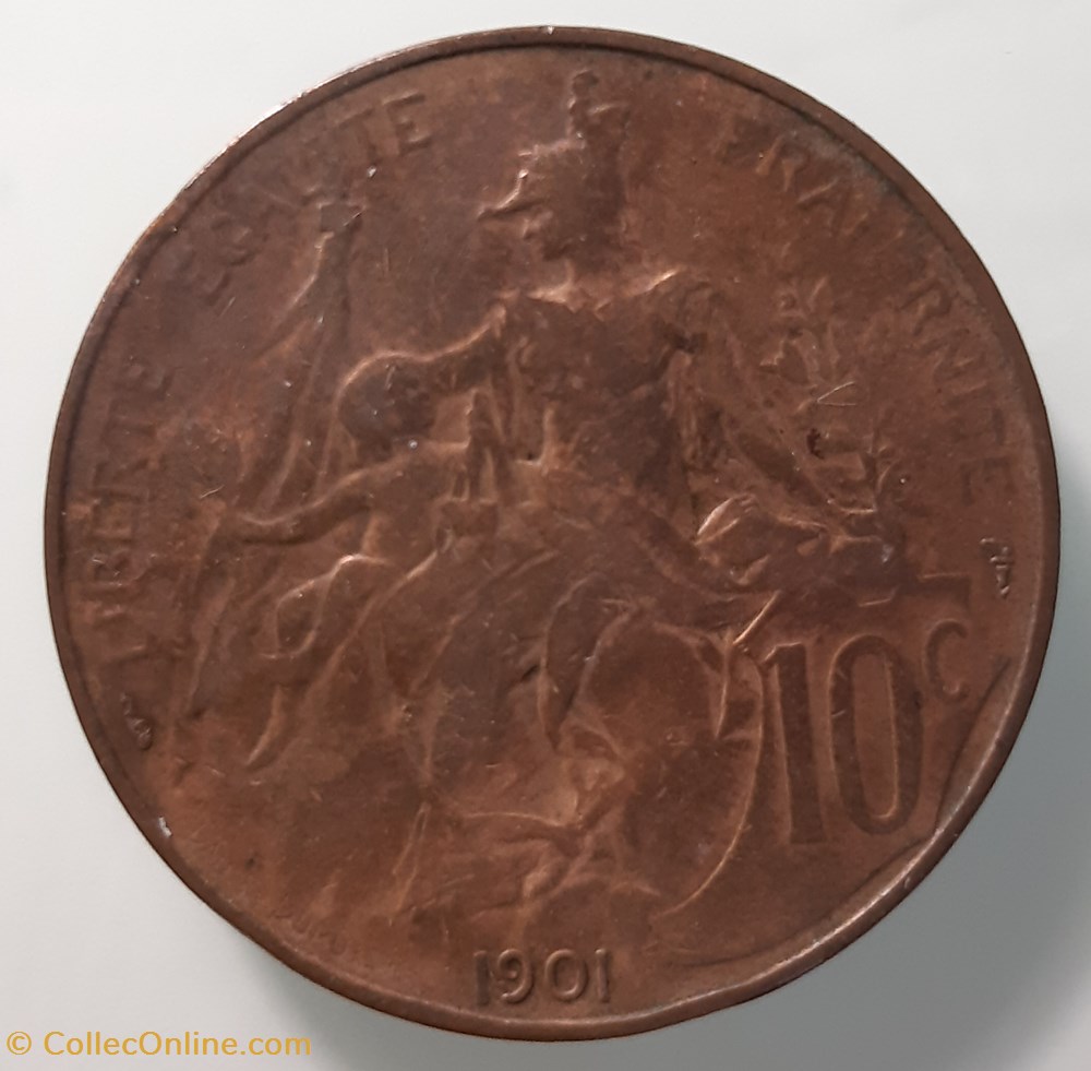 1901 - 10 centimes monnaies monde france 1901 10 centimes