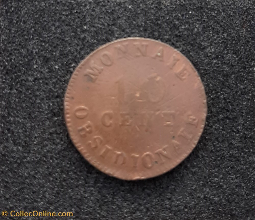 1814 W - 10 cent 2 monnaies france a modernes 1814 w 10 cent