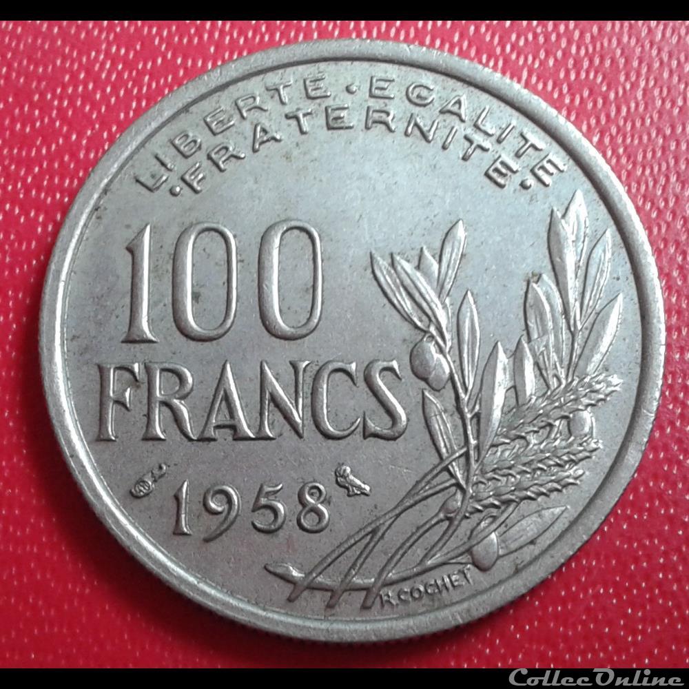 1958 - 100 francs - Chouette monnaies france modernes 1958 100 francs chouette