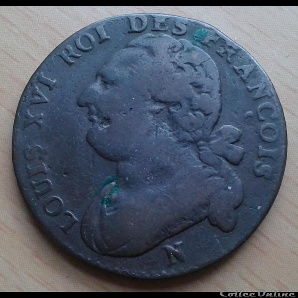 1792 N - 12 deniers monnaies france a royales 1792 n 12 deniers