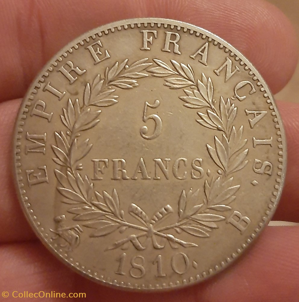 1810 - Napoléon Ier - 5 francs - Faux 2 monnaies europe medievale france 1810 napoleon ier 5 francs faux