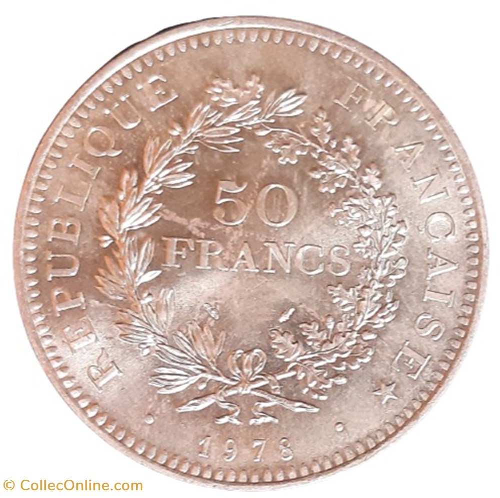 1978 - 50 francs monnaies monde france 1978 50 francs