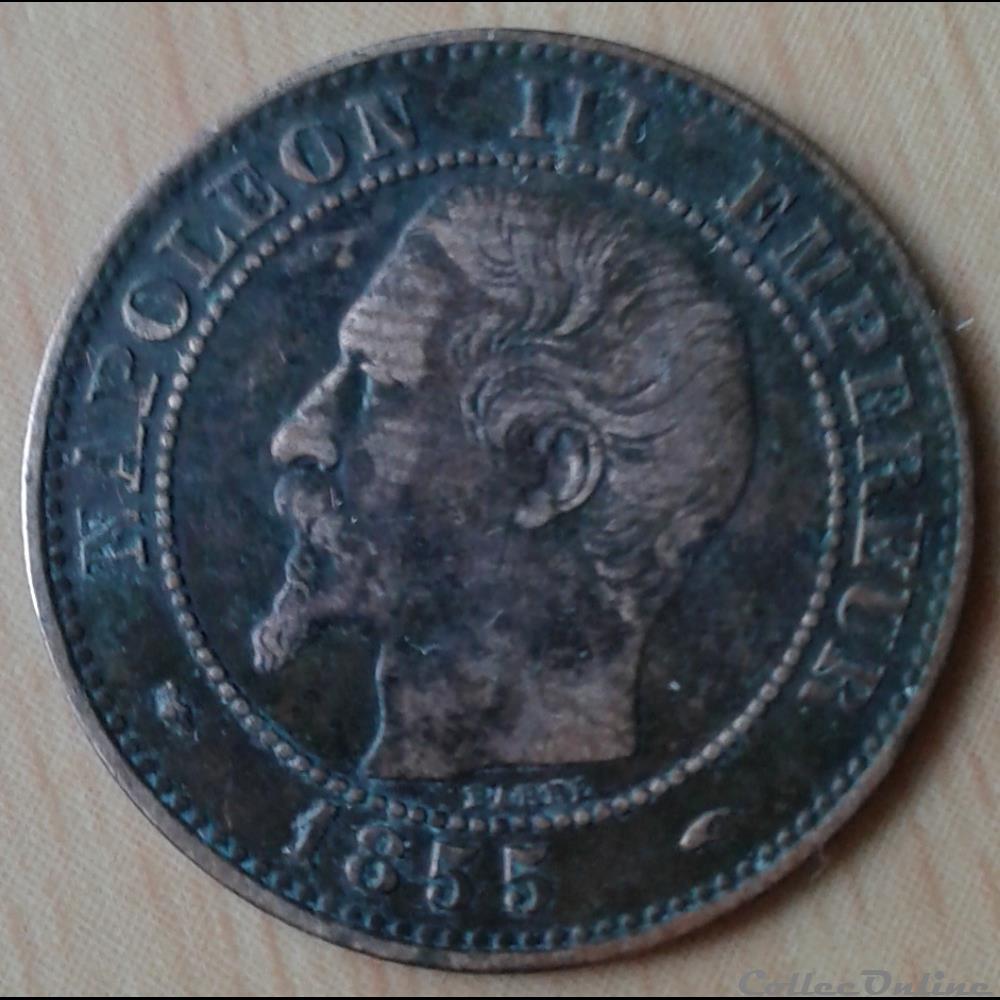 1855 A - 2 centimes - chien monnaies france modernes 1855 a 2 centimes chien