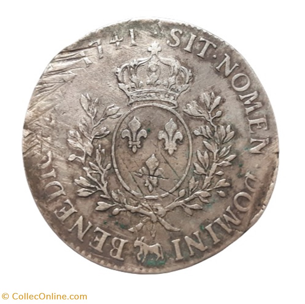 monnaies europe medievale france royales 1741 pau ecu au bearn