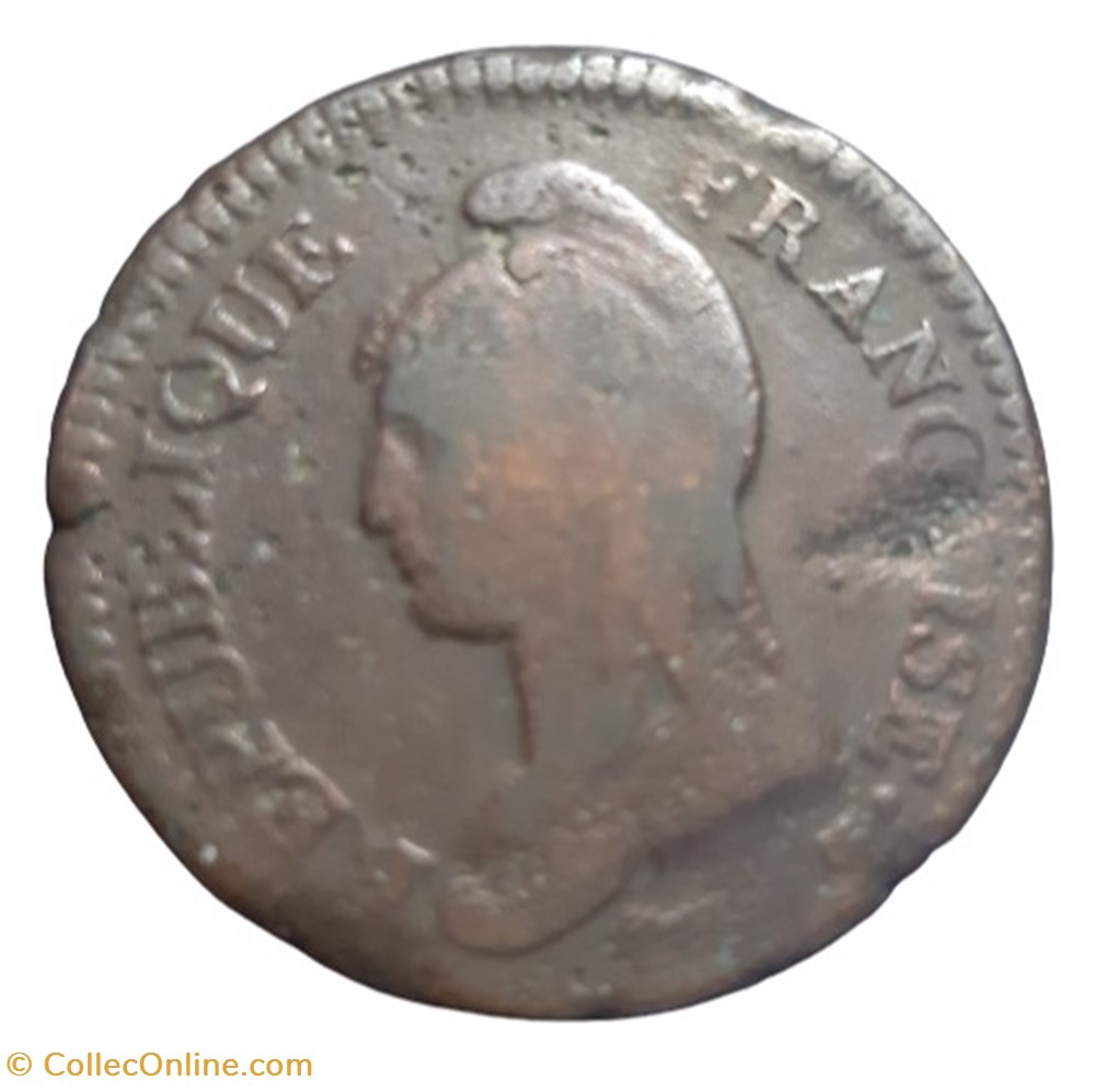 monnaies monde france 1799 1800 un decime an 8 bb