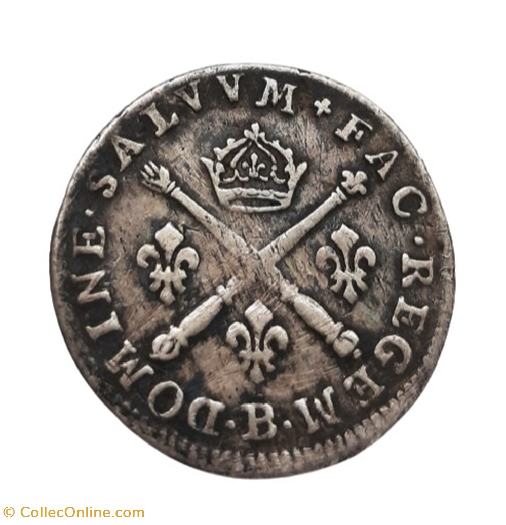 monnaies europe medievale france royales 1704 10 sols aux insignes