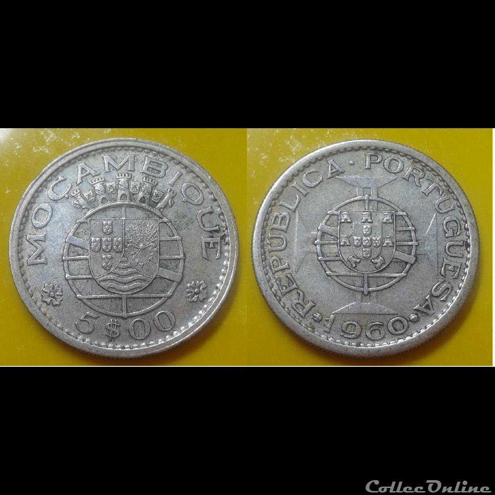 Mozambique - 5 escudos 1960 monnaie monde mozambique 5 escudos 1960