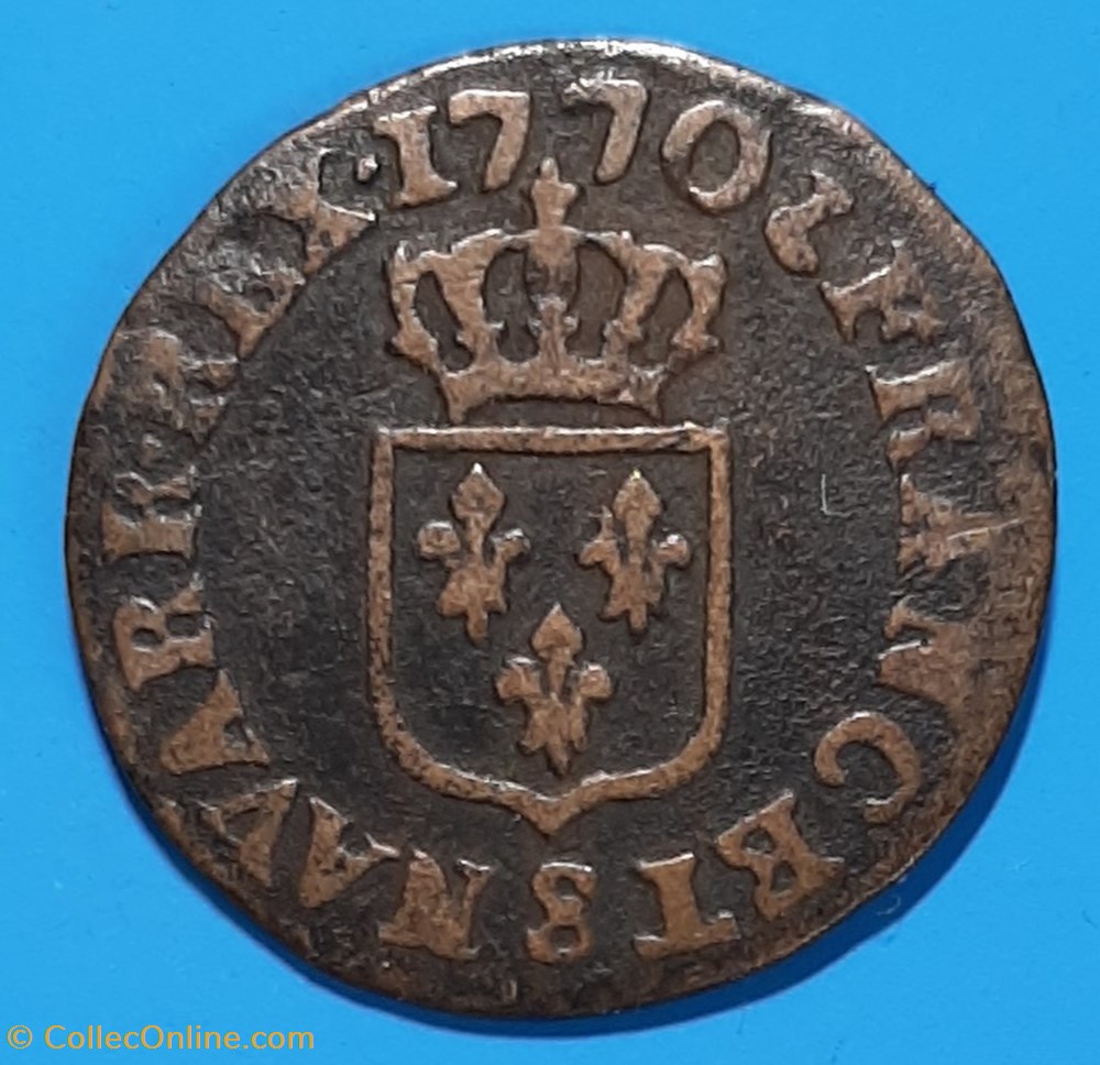 1770 S - Liard à la vielle tête monnaie 1770 s liard a la vielle tete