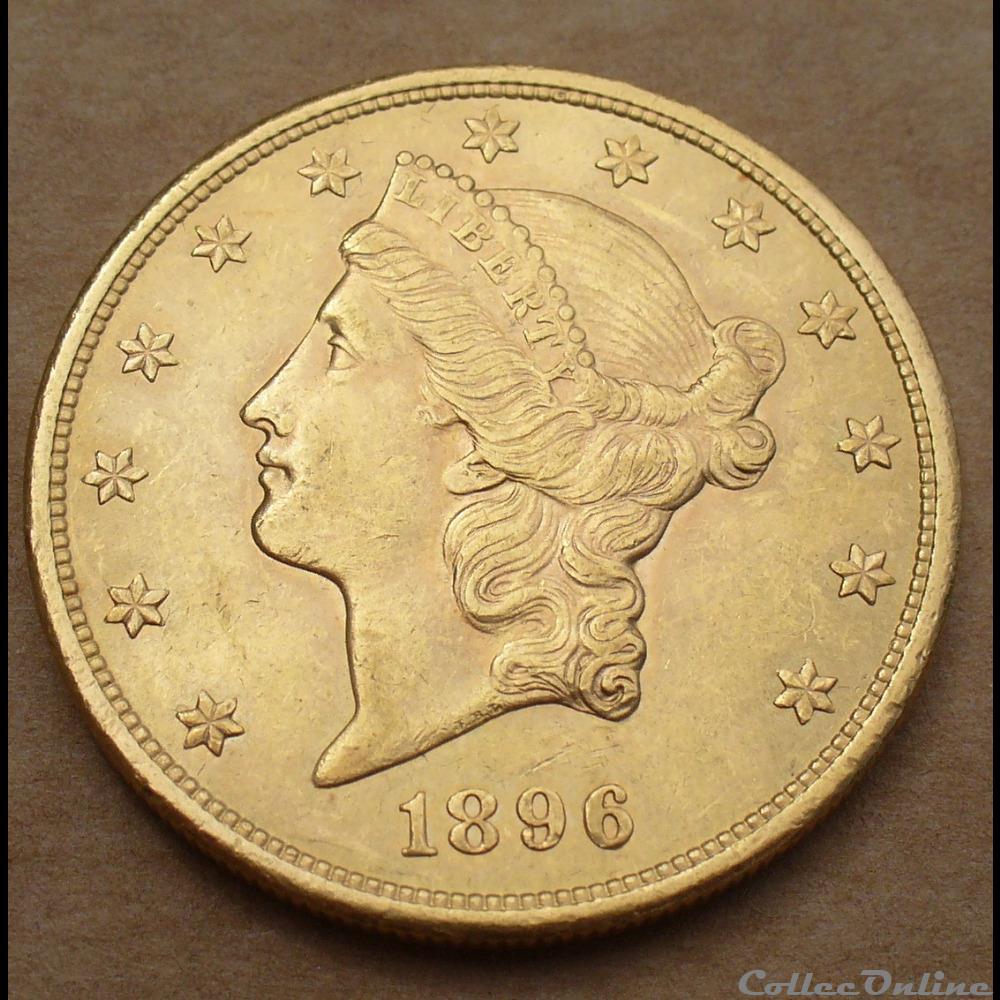 USA - 20 dollars or 1896 S monnaies monde etats unis usa 20 dollars or 1896 s