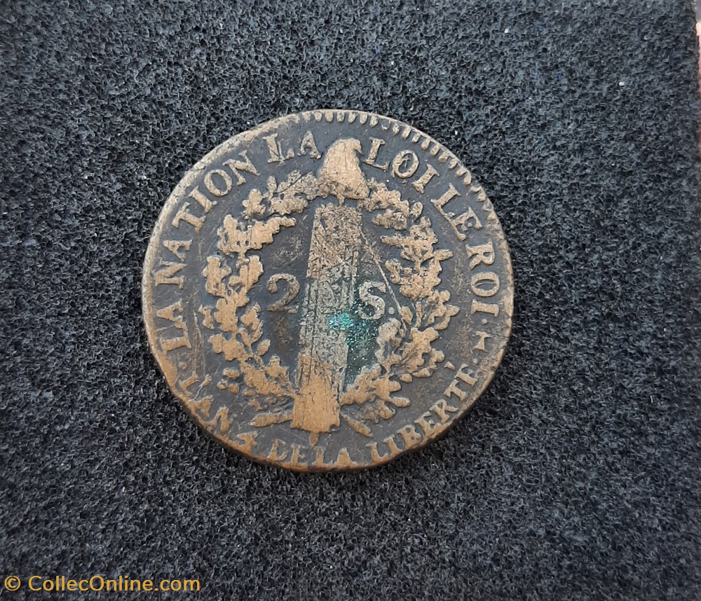 1792 AA - 2 sols françois 4 monnaies france modernes 1792 aa 2 sols francois