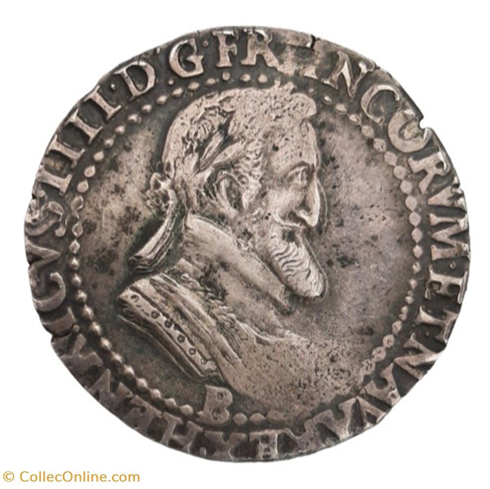 monnaies europe medievale france royales 1594 henri iv demi franc