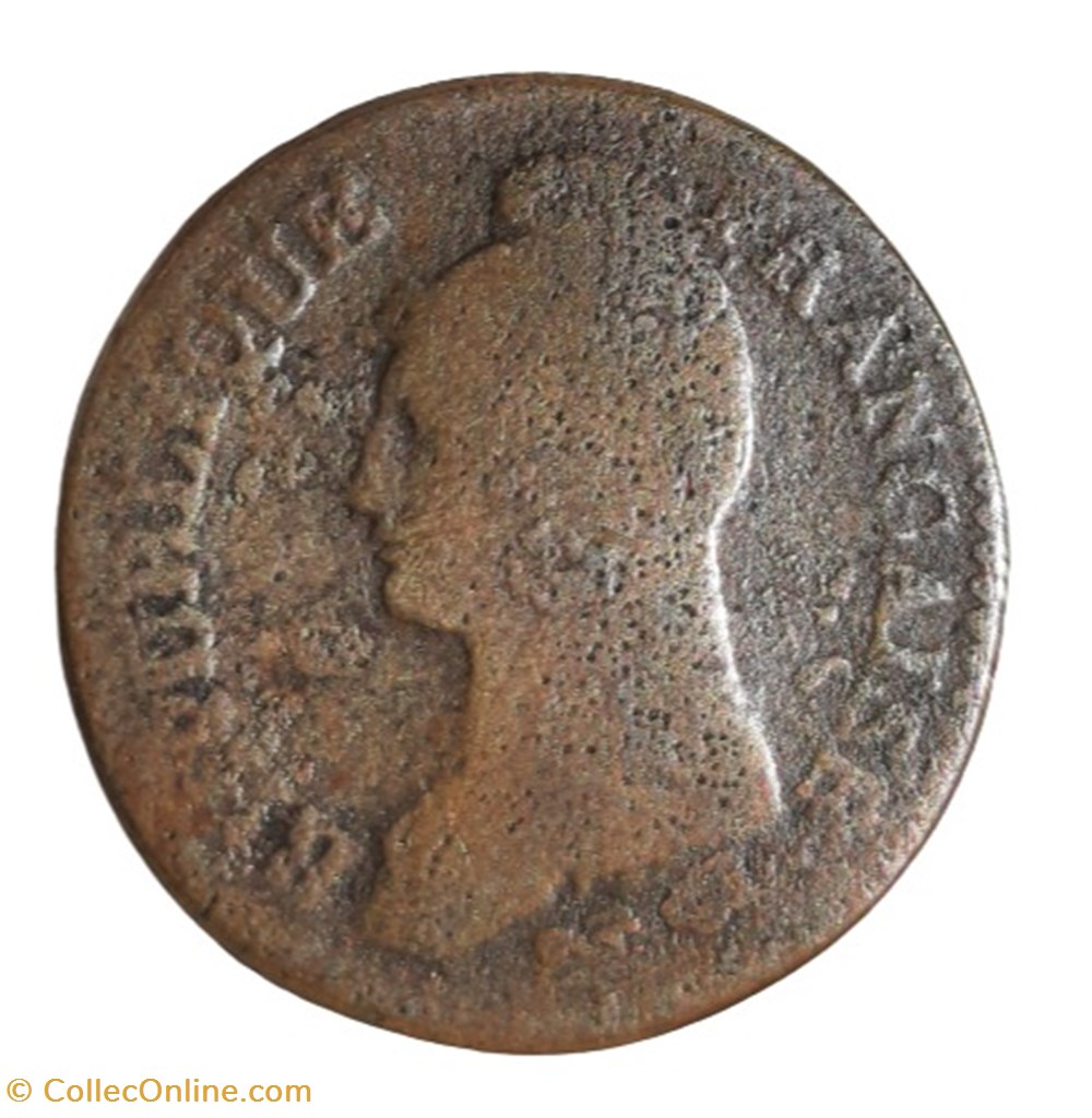 (1795-96) - UN DECIME L'AN 4 A monnaies monde france 1795 96 un decime an 4 a