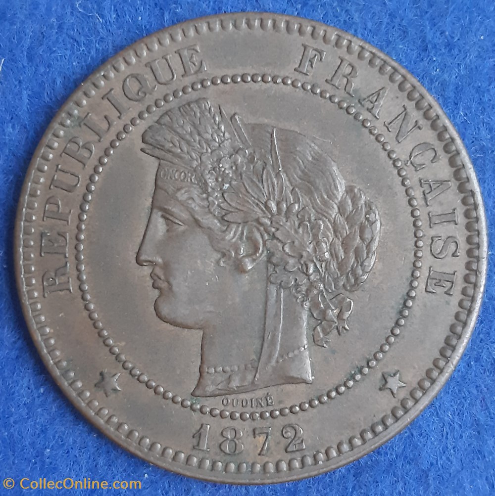1872 A - 10 centimes monnaies monde france 1872 a 10 centimes