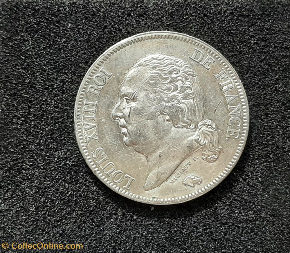 1821 A - 5 Francs 3 monnaies monde france 1821 a 5 francs