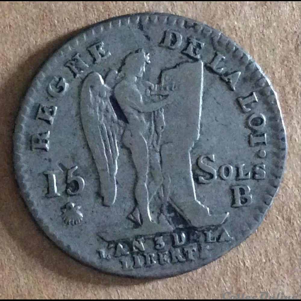 monnaies europe medievale a france royales 1791 15 sols
