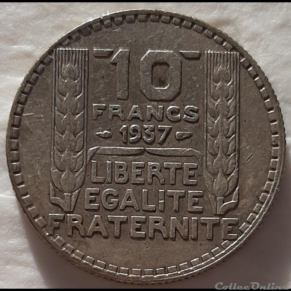 1937 - 10 francs monnaies monde france 1937 10 francs