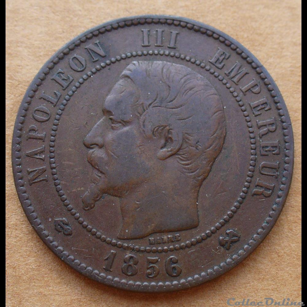 1856 - 10 centimes monnaies monde france 1856 10 centimes