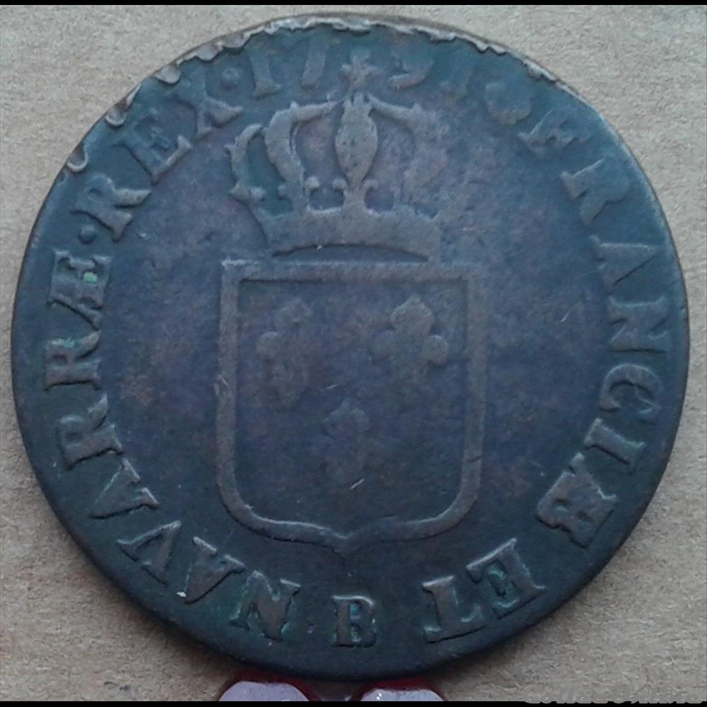 1791 - Sol à l'écu (exemplaire n°2) monnaies europe medievale france 1791 sol a ecu exemplaire n 2