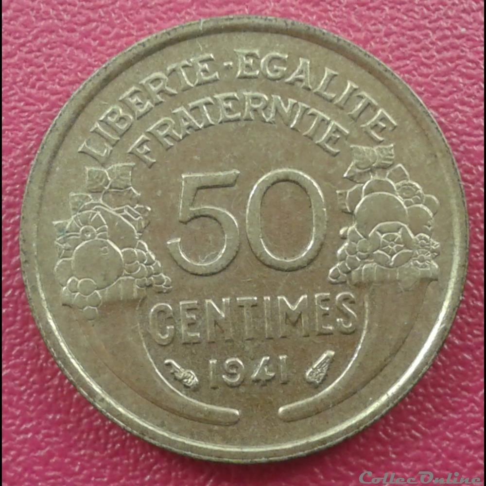 monnaies monde france 1941 50 centimes