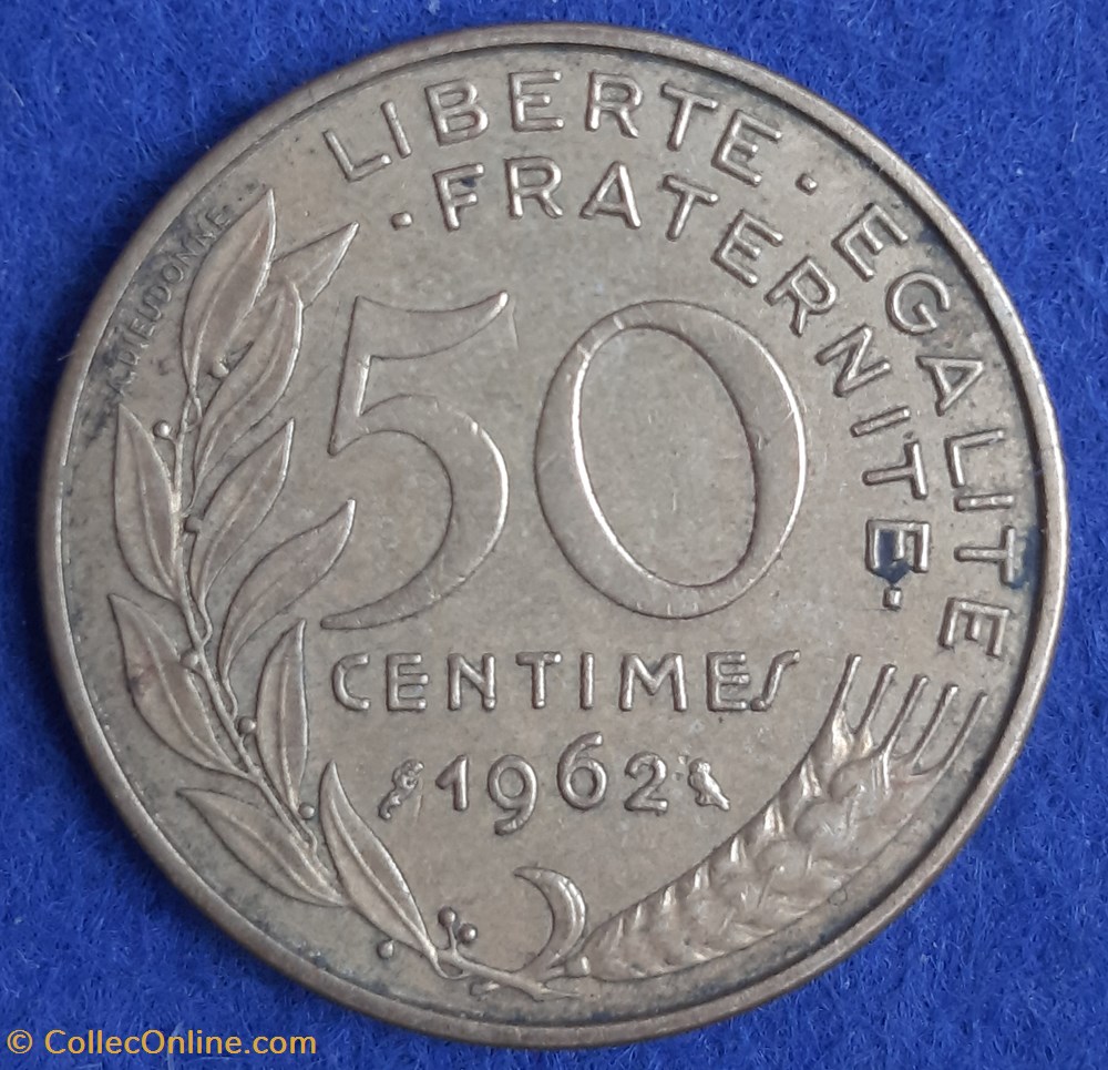 1962 - 50 centimes monnaies monde france 1962 50 centimes