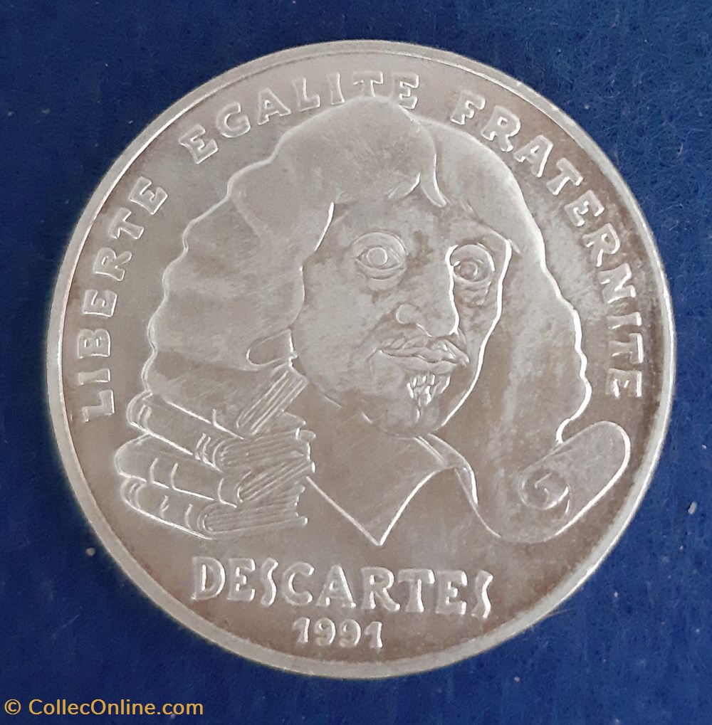 1991 - 100 francs commémorative monnaies monde france 1991 100 francs commemorative