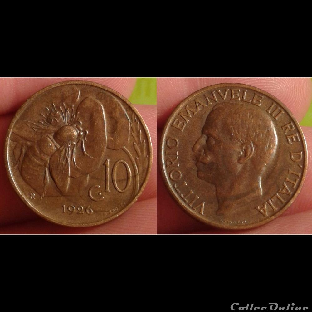 Italie - 10 centimes 1926 monnaie monde italie 10 centimes 1926