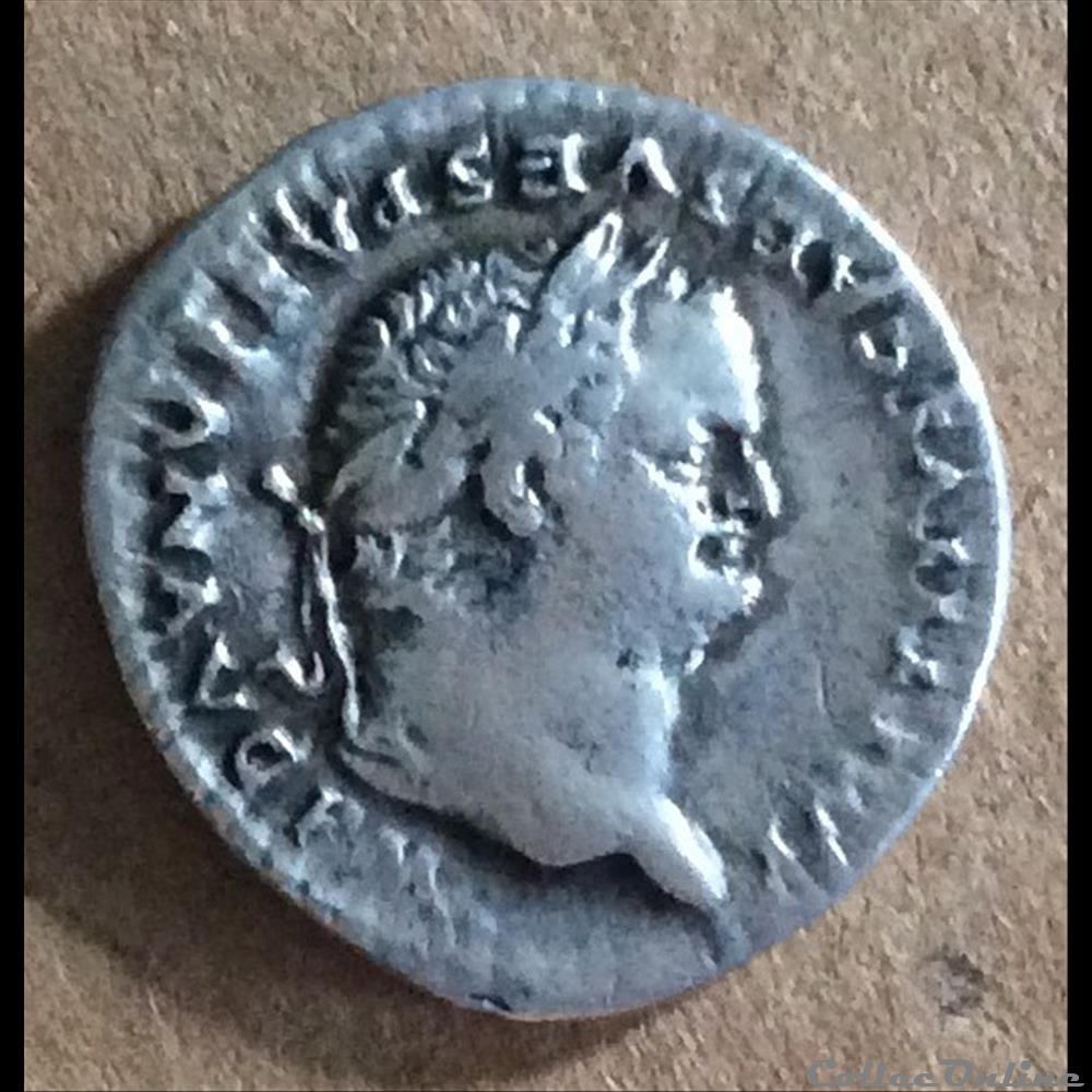 Titus - denier -trone monnaie antique romaine titus denier trone