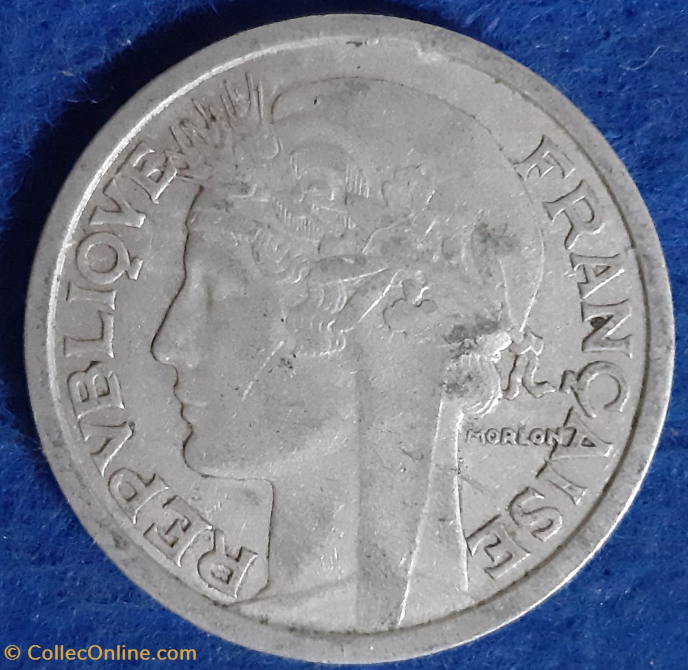 1945 C - 2 francs monnaies monde france 1945 c 2 francs