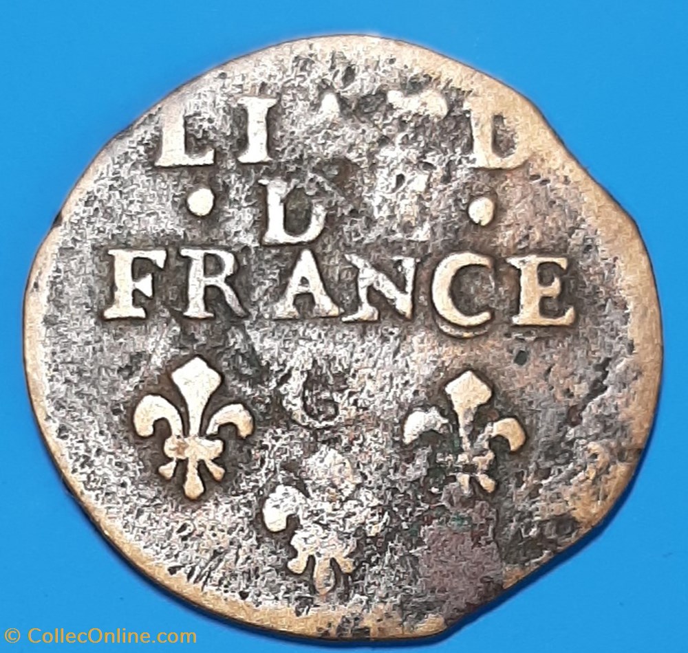 1696 G - Liard de France monnaie 1696 g liard de france