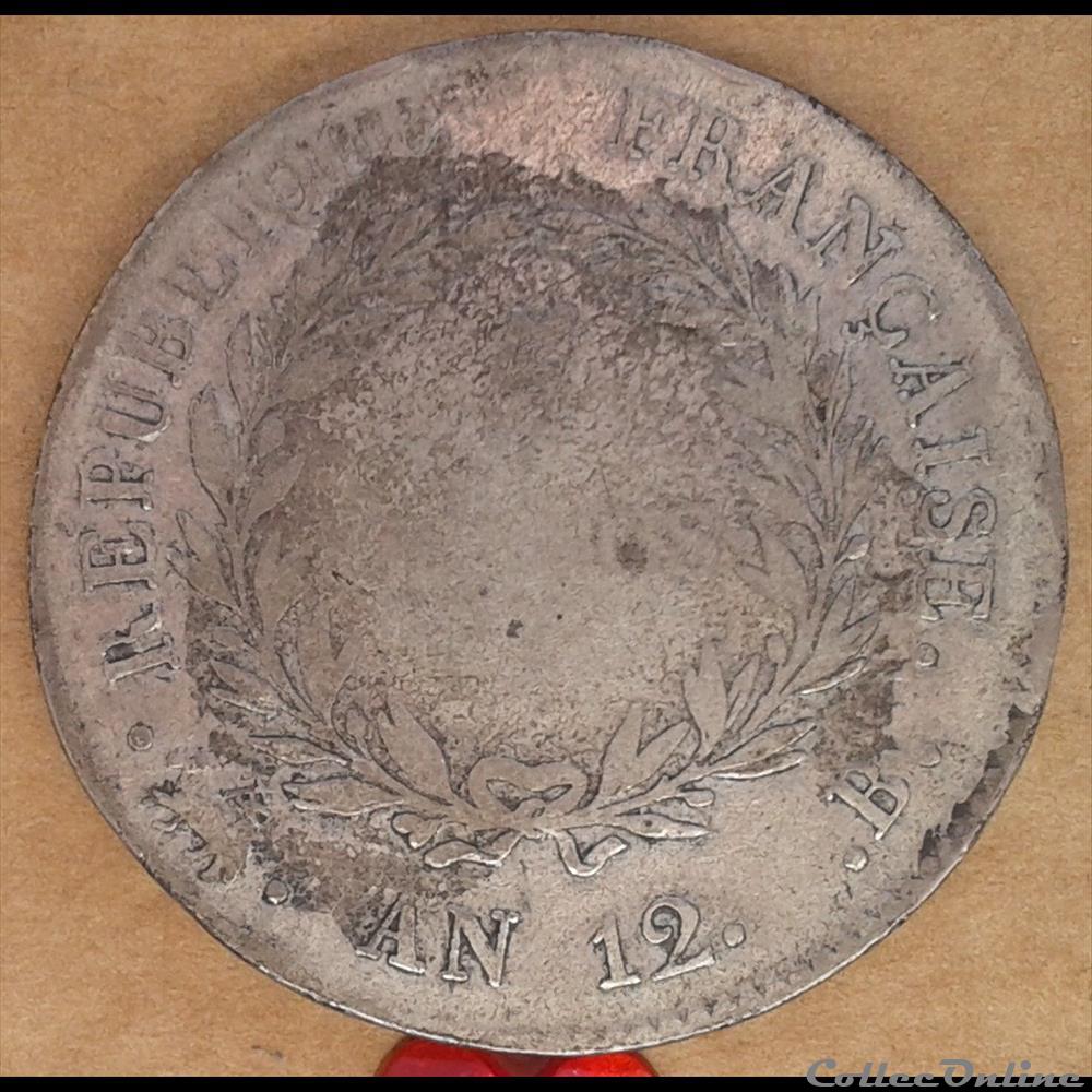 1803-04 - Napoléon - 5 Francs AN 12 monnaies monde france 1803 04 napoleon 5 francs an 12