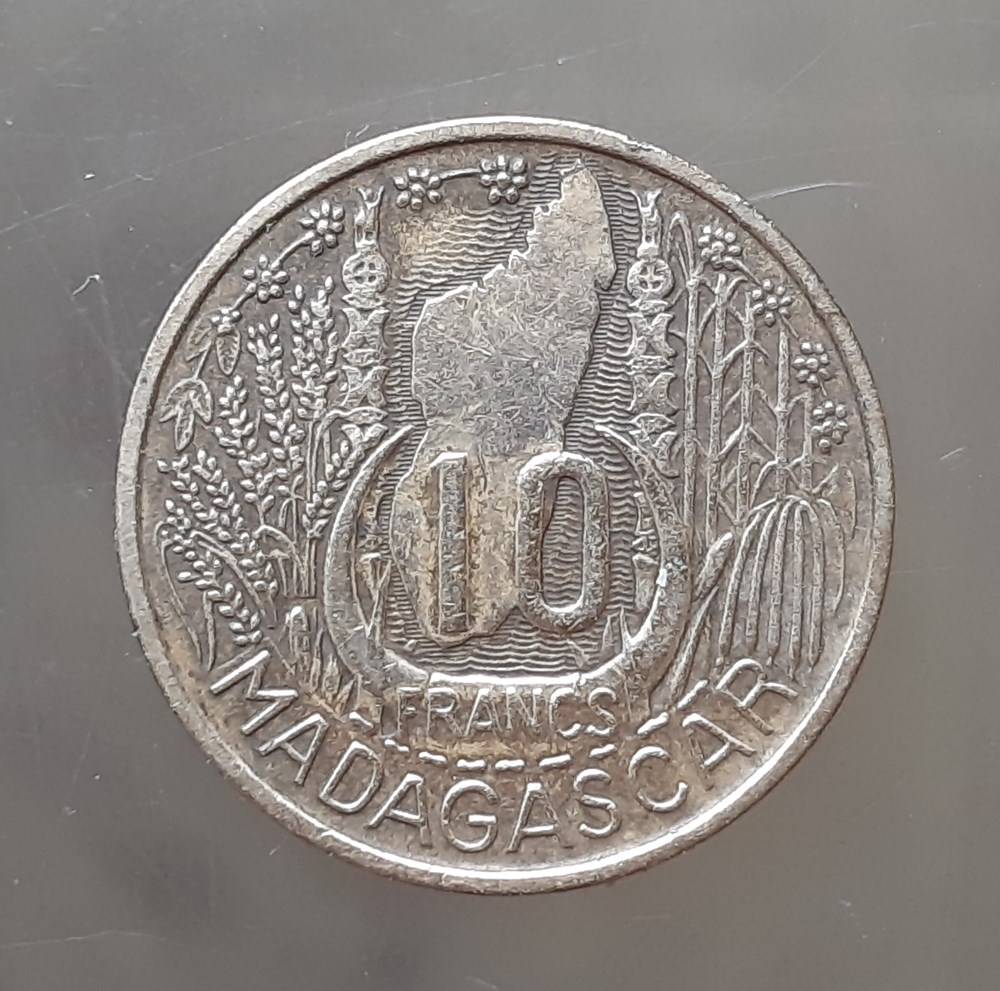 Madagascar – 10 francs 1953 monnaies colonies francaises madagascar 10 francs 1953