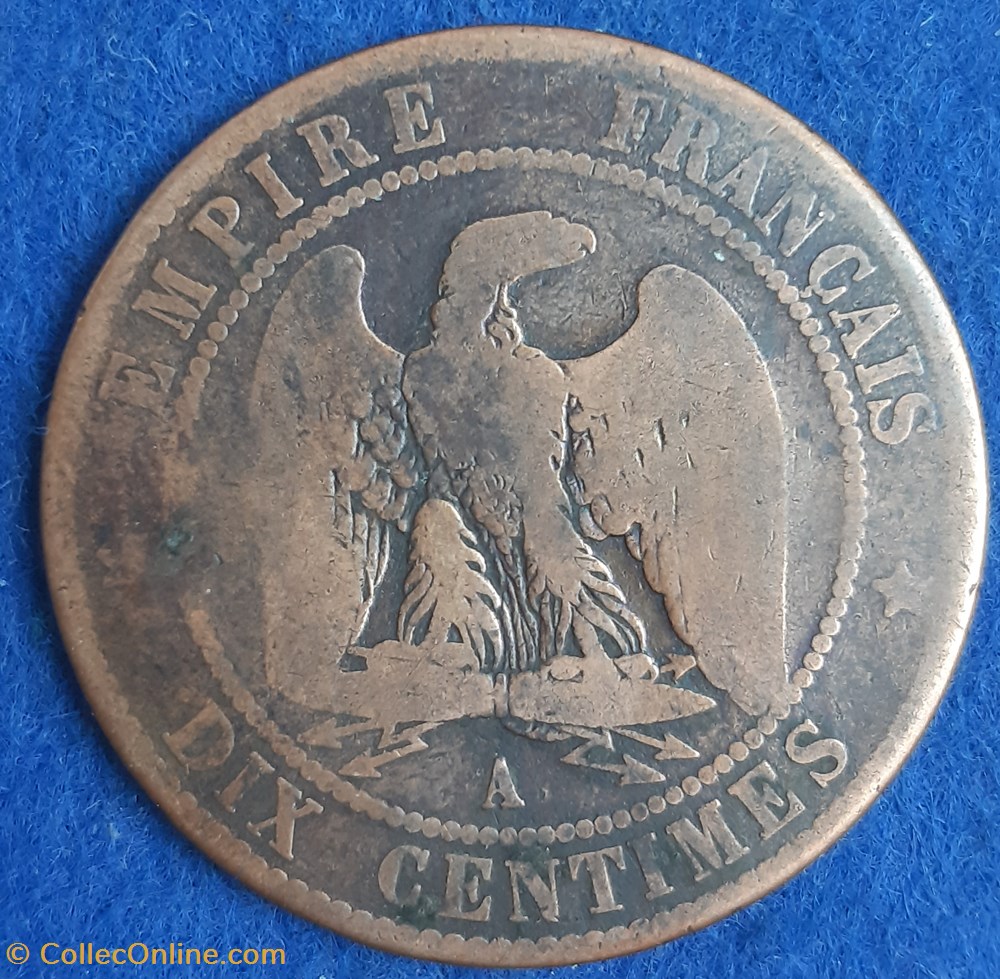 1862 A - 10 centimes monnaies monde france 1862 a 10 centimes