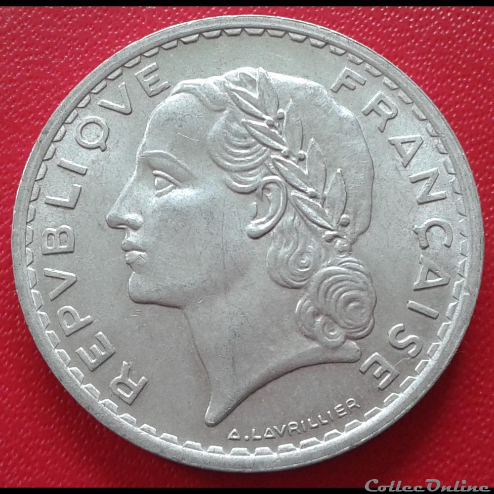1950 - 5 francs - ALU monnaies monde france 1950 5 francs alu