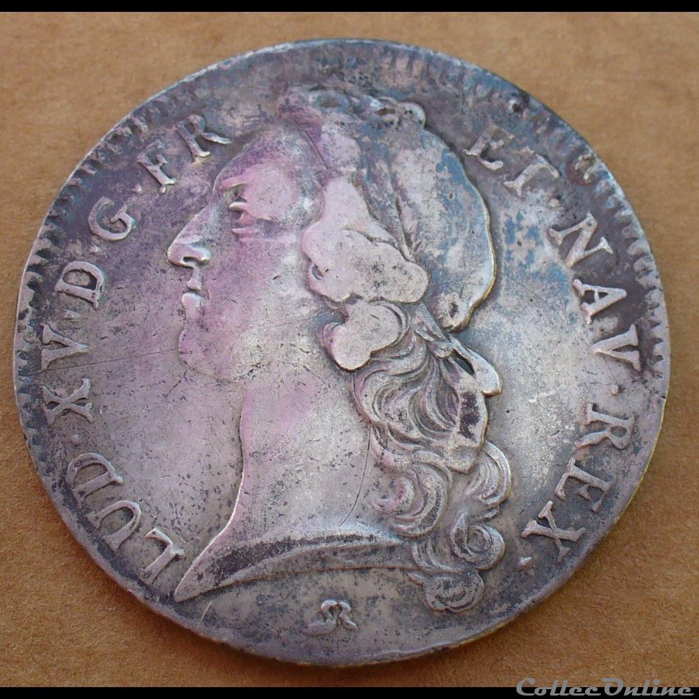 monnaies europe medievale france royales 1742 ecu au bandeau