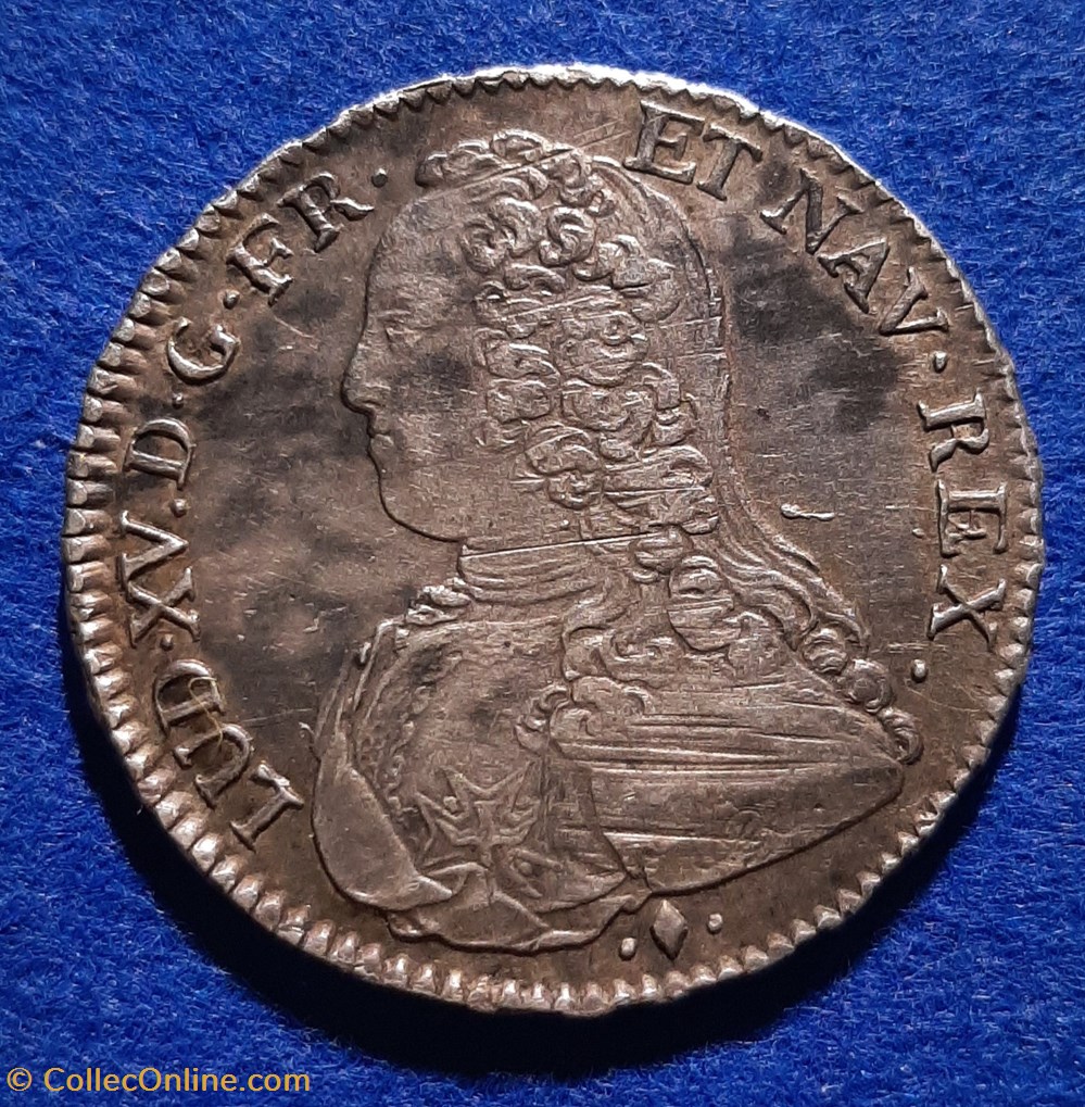 1728 L - 1/2 écu aux branches olivier - Louis XV 2 monnaies 1728 l 1 2 ecu aux branches olivier louis xv