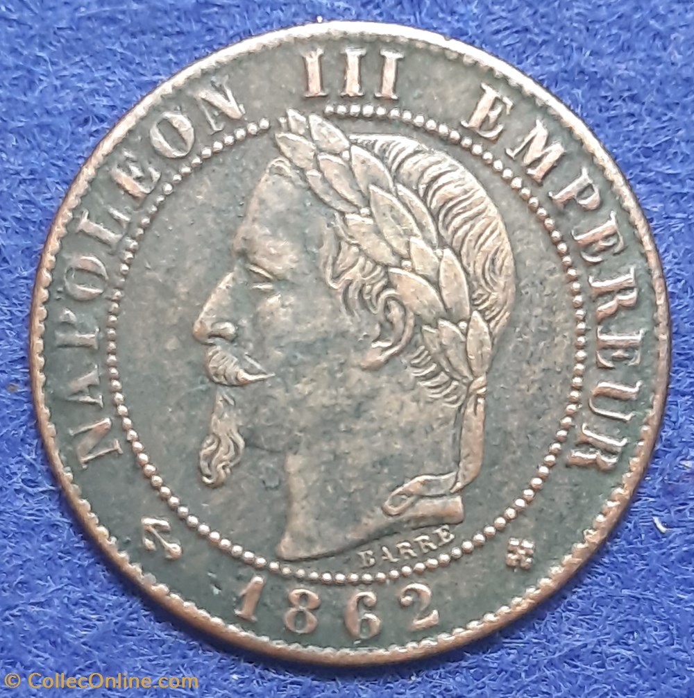 1862 BB - 1 centime monnaies monde france 1862 bb 1 centime