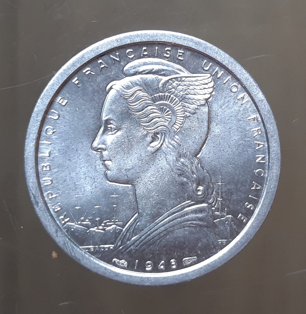 Madagascar – 2 francs 1948 monnaies colonies francaises madagascar 2 francs 1948