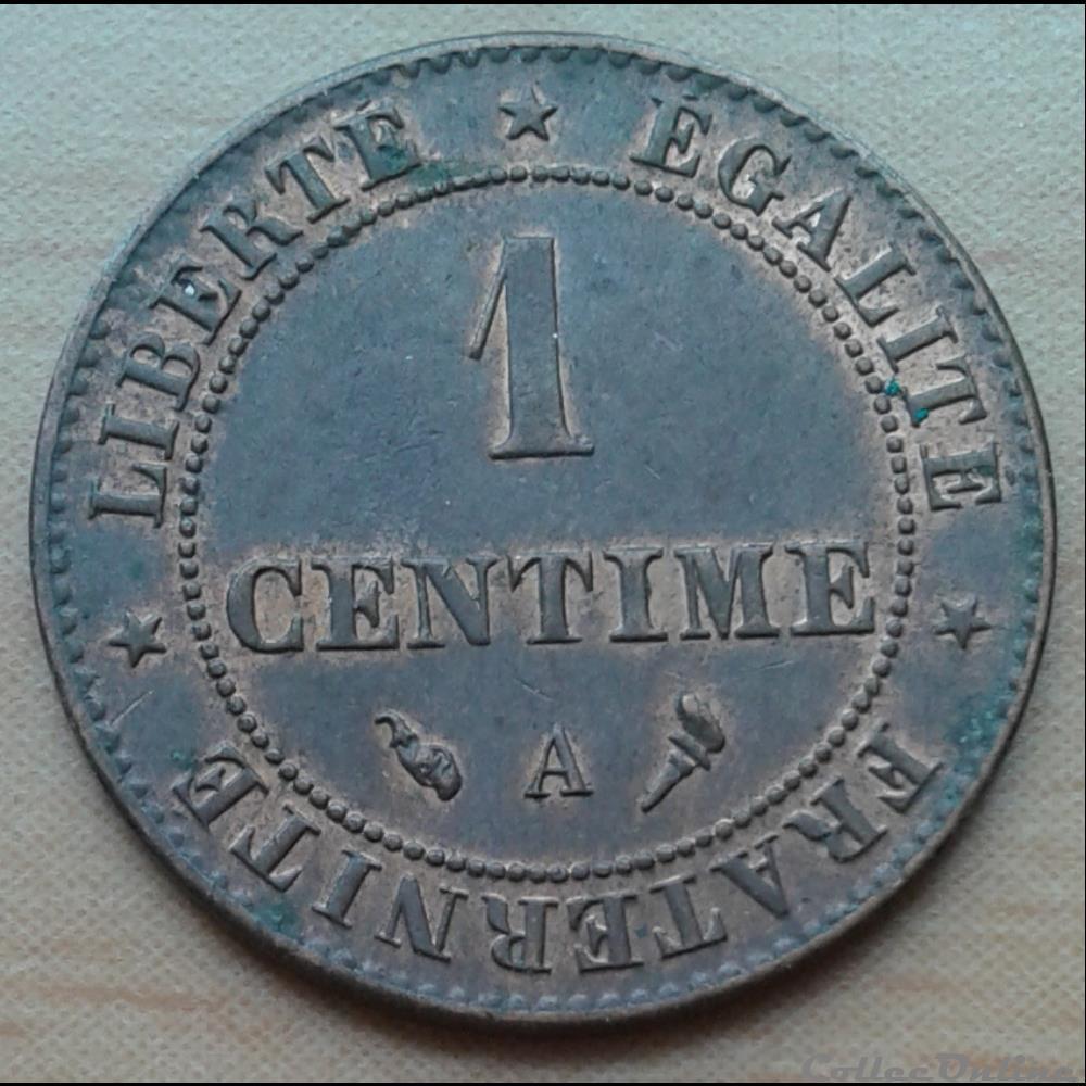 1897 A - 1 centime monnaies france modernes 1897 a 1 centime