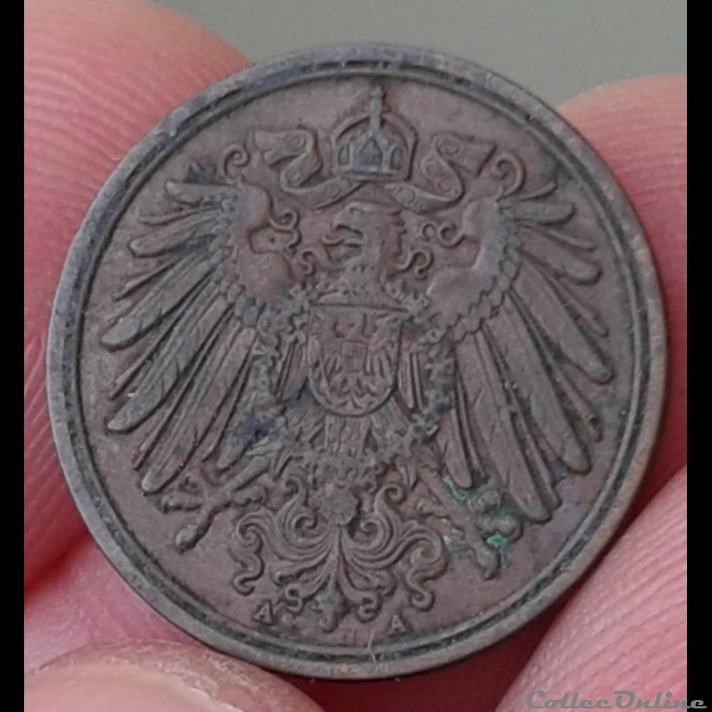 Allemagne - 1 pfennig 1895 A monnaie monde allemagne 1 pfennig 1895 a
