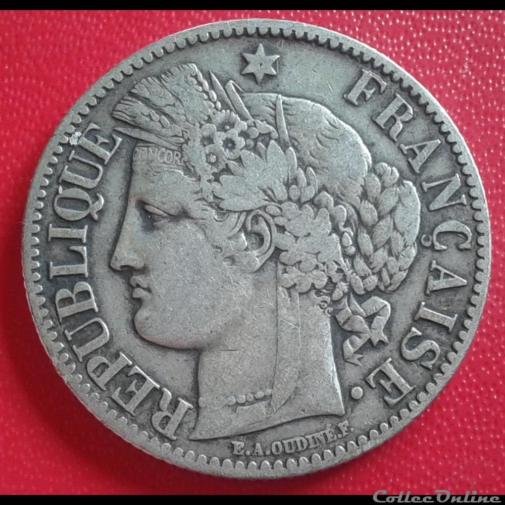1872 K - 2 francs monnaies monde france 1872 k 2 francs