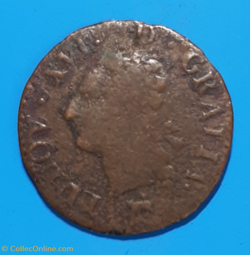 1791 B - Liard à l'écu monnaie 1791 b liard a ecu