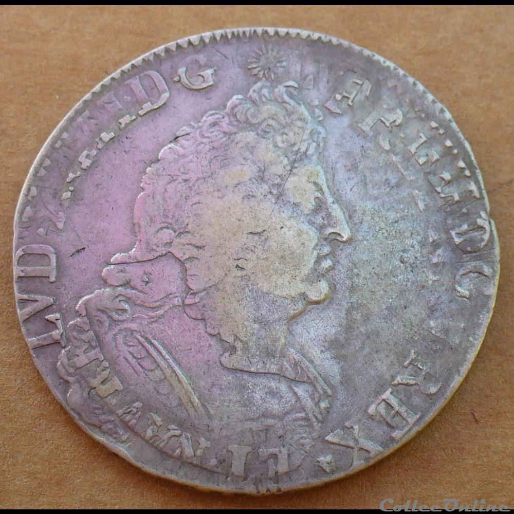 1701 - Ecu aux insignes monnaies europe medievale france royales 1701 ecu aux insignes