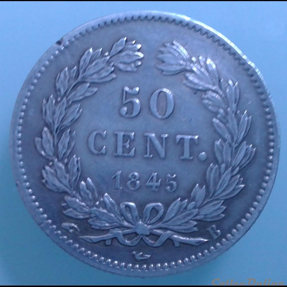 1845 - 50 centimes monnaies monde france 1845 50 centimes