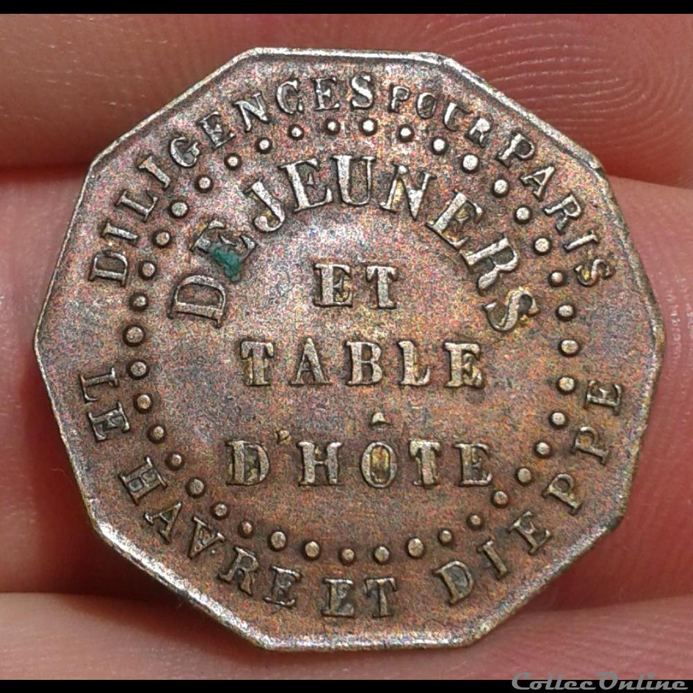 JETON - Déjeuner et table d'höte Rouen monnaie mereaux jeton dejeuner et table hote rouen