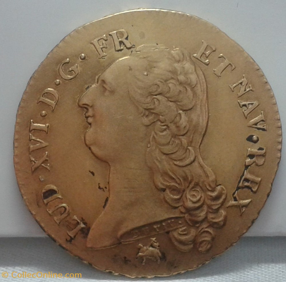 1790 - Double Louis d'or monnaies europe medievale a france royales 1790 double louis or