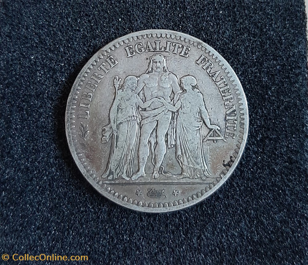 1848 A - 5 Francs 4 monnaies monde france 1848 a 5 francs
