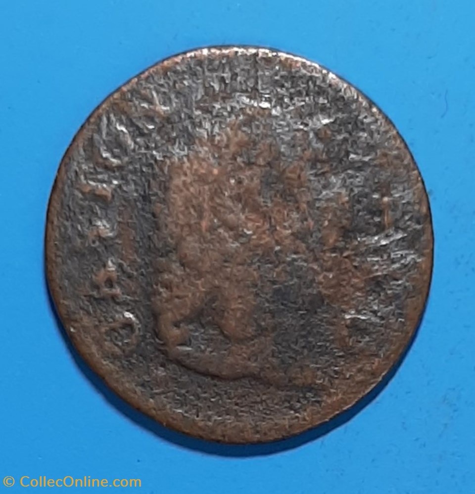 1650 - Denier tournois monnaie 1650 denier tournois
