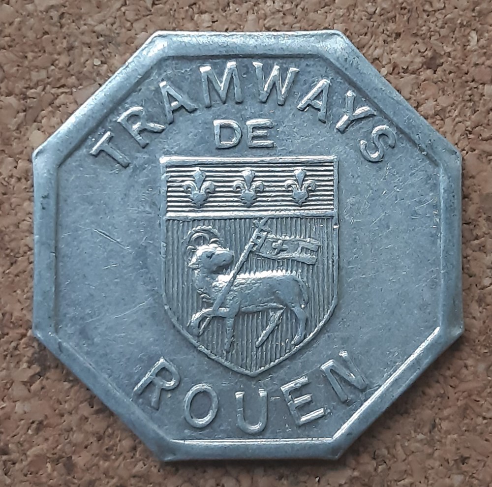 Jeton – Tramways de Rouen monnaies jeton tramways de rouen